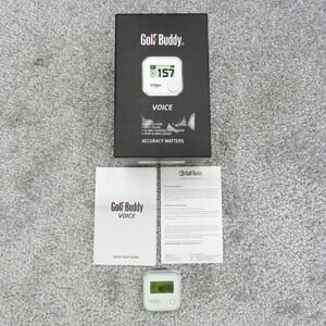 GolfBuddy Voice GPS Rangefinder White Golf Buddy Voice w Box & Manual Tested